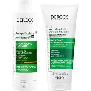 VICHY Dercos Duo Pack Shampooing Antipelliculaire pour Cheveux Secs + Après-Shampooing Apaisant Cuir Chevelu Testé Dermatologiquement 2x200ml - Publicité VICHY Dercos Duo Pack Shampooing Antipelliculaire pour Cheveux Secs + Après-Shampooing Apaisant Cuir Chevelu Testé Dermatologiquement 2x200ml - Publicité