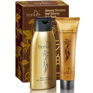 TianDe Ginseng Shampooing et Masque cheveux Set de beauté, 20101, 220 g + 100 g, Réparation des cheveux intégrale - Publicité TianDe Ginseng Shampooing et Masque cheveux Set de beauté, 20101, 220 g + 100 g, Réparation des cheveux intégrale - Publicité