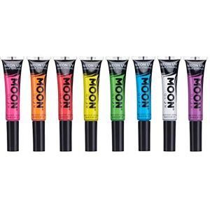 Moon Glow Bandes de couleur de cheveux UV néon Mascara capillaire Teinture capillaire lavable temporaire Couleur néon brillante, brille sous un éclairage UV, lot de 8, 15 ml. Publicité Moon Glow Bandes de couleur de cheveux UV néon Mascara capillaire Teinture capillaire lavable temporaire Couleur néon brillante, brille sous un éclairage UV, lot de 8, 15 ml. Publicité