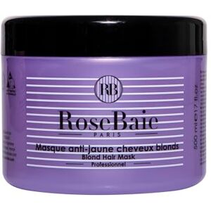 ROSE BAIE ROSEBAIE Masque Violet Anti Reflets Jaunes Camomille et Kératine Neutralise les Reflets Jaunes et Oranges Soin Cheveux Blonds Blancs et Décolorés Gamme Blonde 500ml - Publicité ROSE BAIE ROSEBAIE Masque Violet Anti Reflets Jaunes Camomille et Kératine Neutralise les Reflets Jaunes et Oranges Soin Cheveux Blonds Blancs et Décolorés Gamme Blonde 500ml - Publicité