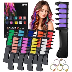 Impoditiongs 10 Couleurs Peignes Craie Cheveux, Craies à Cheveux En Forme De Peigne, Temporaire Bright CrèMe Lavable, Facile à Appliquer Et à Laver, Pour Filles Et Adultes Anniversaire NoëL FêTe Cosplay - Publicité Impoditiongs 10 Couleurs Peignes Craie Cheveux, Craies à Cheveux En Forme De Peigne, Temporaire Bright CrèMe Lavable, Facile à Appliquer Et à Laver, Pour Filles Et Adultes Anniversaire NoëL FêTe Cosplay - Publicité
