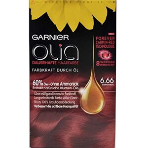 Garnier Olia couleur des cheveux Grenat 6,60, huiles de fleurs contient 60% – Sans Ammoniaque - Publicité Garnier Olia couleur des cheveux Grenat 6,60, huiles de fleurs contient 60% – Sans Ammoniaque - Publicité