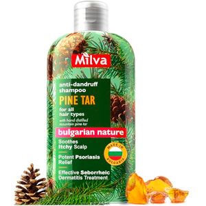Milva Shampoing Dermatite Séborrhéique Goudron de Pin Natural Shampoing Psoriasis Cuir Chevelu Traitement Irrité Anti Démangeaisons, Shampooing Antipelliculaire 200ml Shampoing Antipelliculaire - Publicité Milva Shampoing Dermatite Séborrhéique Goudron de Pin Natural Shampoing Psoriasis Cuir Chevelu Traitement Irrité Anti Démangeaisons, Shampooing Antipelliculaire 200ml Shampoing Antipelliculaire - Publicité