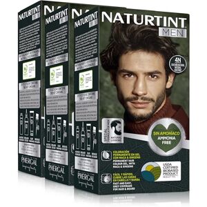 Naturtint Men Coloration Permanente Sans Ammoniaque Spéciale Hommes Couverture à 100% des Cheveux Blancs Cheveux et Barbe Ingrédients Naturels 4N Châtain Naturel Pack de 3 - Publicité Naturtint Men Coloration Permanente Sans Ammoniaque Spéciale Hommes Couverture à 100% des Cheveux Blancs Cheveux et Barbe Ingrédients Naturels 4N Châtain Naturel Pack de 3 - Publicité