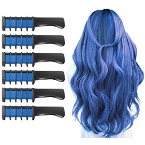 MSDADA 6 Pièces Peigne à Craie pour Cheveux,Cheveux Craie Peignes de Craie Temporaire Dye Couleur de Brosse pour Filles Enfants Cadeau d'anniversaire, Fête, Cosplay(Bleu) - Publicité MSDADA 6 Pièces Peigne à Craie pour Cheveux,Cheveux Craie Peignes de Craie Temporaire Dye Couleur de Brosse pour Filles Enfants Cadeau d'anniversaire, Fête, Cosplay(Bleu) - Publicité