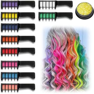 KEORHEZ 10 Couleurs Peignes Craie Cheveux, Peigne à Craie Coloré Pour Les Cheveux, pour adultes enfants cadeaux Filles et Adultes Anniversaire Halloween Noël Fête Cosplay, Multicolore - Publicité KEORHEZ 10 Couleurs Peignes Craie Cheveux, Peigne à Craie Coloré Pour Les Cheveux, pour adultes enfants cadeaux Filles et Adultes Anniversaire Halloween Noël Fête Cosplay, Multicolore - Publicité