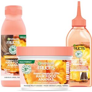 Garnier Fructis Hair Food Ananas Coffret Soin Nourrissant Routine pour Cheveux Longs et Ternes 3 Produits : 1 Masque Multi-Usages + 1 Shampooing + 1 Soin Lamellaire Vegan - Publicité Garnier Fructis Hair Food Ananas Coffret Soin Nourrissant Routine pour Cheveux Longs et Ternes 3 Produits : 1 Masque Multi-Usages + 1 Shampooing + 1 Soin Lamellaire Vegan - Publicité