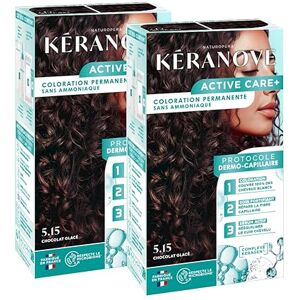 KERANOVE - ACTIVE CARE+ KERANOVE Coloration Permanente Dermo-Capillaire Sans Ammoniaque Odeur douce Kératine végétale et Prébiotiques 5.15 Chocolat Glacé x2 - Publicité KERANOVE - ACTIVE CARE+ KERANOVE Coloration Permanente Dermo-Capillaire Sans Ammoniaque Odeur douce Kératine végétale et Prébiotiques 5.15 Chocolat Glacé x2 - Publicité