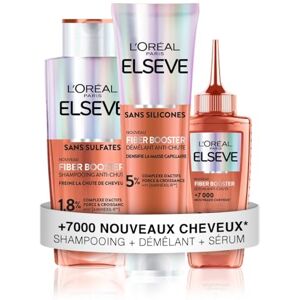 L'Oreal L’OREAL PARIS – Elseve Fiber Booster – Protocole Anti-Chute Cheveux Stimule la Pousse* – Augmente la Densité Capillaire – Hommes & Femmes Shampooing Sans Sulfates + Démêlant Sans Silicones + Sérum - Publicité L'Oreal L’OREAL PARIS – Elseve Fiber Booster – Protocole Anti-Chute Cheveux Stimule la Pousse* – Augmente la Densité Capillaire – Hommes & Femmes Shampooing Sans Sulfates + Démêlant Sans Silicones + Sérum - Publicité