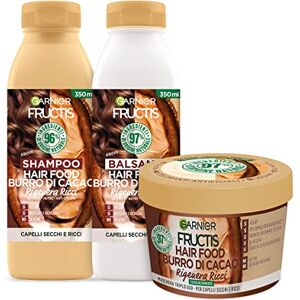 Garnier Fructis Hair Food Beurre de Cacao Shampoing 350ml + Après-Shampoing 350ml + Masque Triple Usage 390ml pour Cheveux Secs et Bouclés 98% d'Ingrédients d'Origine Naturelle Lot de 3 - Publicité Garnier Fructis Hair Food Beurre de Cacao Shampoing 350ml + Après-Shampoing 350ml + Masque Triple Usage 390ml pour Cheveux Secs et Bouclés 98% d'Ingrédients d'Origine Naturelle Lot de 3 - Publicité