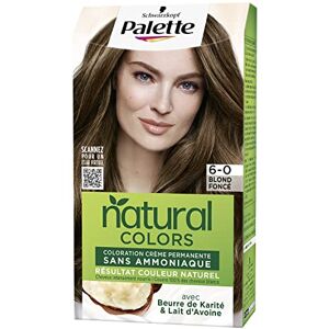 Schwarzkopf Palette Natural Coloration Permanente Cheveux Couleur Naturelle nourris Couvre 100% des Cheveux Blancs Blond Foncé 6.0 - Publicité Schwarzkopf Palette Natural Coloration Permanente Cheveux Couleur Naturelle nourris Couvre 100% des Cheveux Blancs Blond Foncé 6.0 - Publicité