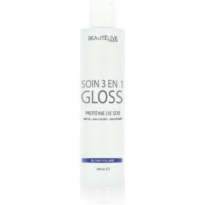 Beautélive Soin gloss repigmentant 3 en 1 Blond polaire 200ml - Publicité Beautélive Soin gloss repigmentant 3 en 1 Blond polaire 200ml - Publicité