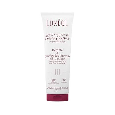 Luxéol Après-Shampooing Frisés Crépus Conçu pour les cheveux texturés Démêle, hydrate et nourrit Facilite le coiffage & réduit la casse Boucles souples & définies Fabriqué en France 250ml - Publicité Luxéol Après-Shampooing Frisés Crépus Conçu pour les cheveux texturés Démêle, hydrate et nourrit Facilite le coiffage & réduit la casse Boucles souples & définies Fabriqué en France 250ml - Publicité