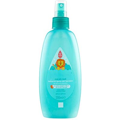 Johnson's Baby , Après-shampoing Spray pour enfants, plus de nœuds, démêlant, plus de larmes, même pour cheveux longs ou bouclés, 200 ml - Publicité Johnson's Baby , Après-shampoing Spray pour enfants, plus de nœuds, démêlant, plus de larmes, même pour cheveux longs ou bouclés, 200 ml - Publicité