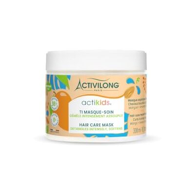 Activilong Ti Masque-Soin Actikids Démêle intensément & Assouplit Cheveux des enfants bouclés à crépus 98% d'ingrédients d'origine naturelle Made in France 300 ml - Publicité Activilong Ti Masque-Soin Actikids Démêle intensément & Assouplit Cheveux des enfants bouclés à crépus 98% d'ingrédients d'origine naturelle Made in France 300 ml - Publicité