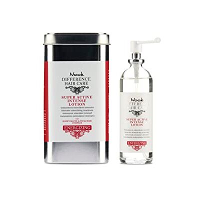 Nook Energizing Super Active Intense Lotion Traitement stimulant intensif contre la chute de cheveux, testé au nickel, au nickel chrome et au cobalt, 100 ml - Publicité Nook Energizing Super Active Intense Lotion Traitement stimulant intensif contre la chute de cheveux, testé au nickel, au nickel chrome et au cobalt, 100 ml - Publicité