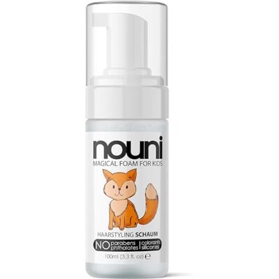 nouni Mousse coiffante pour enfants et petits enfants. Sans parabènes, silicones, sulfates vegan. Mousse coiffante magique pour filles et garçons. kids 100ml - Publicité nouni Mousse coiffante pour enfants et petits enfants. Sans parabènes, silicones, sulfates vegan. Mousse coiffante magique pour filles et garçons. kids 100ml - Publicité
