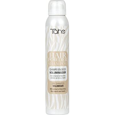 Tahe Hair Spray Shampooing sec volumisant pour les cheveux avec de l'extrait d'Aloe Vera, de l'amidon de Riz et du Kaolin, 200 ml - Publicité Tahe Hair Spray Shampooing sec volumisant pour les cheveux avec de l'extrait d'Aloe Vera, de l'amidon de Riz et du Kaolin, 200 ml - Publicité