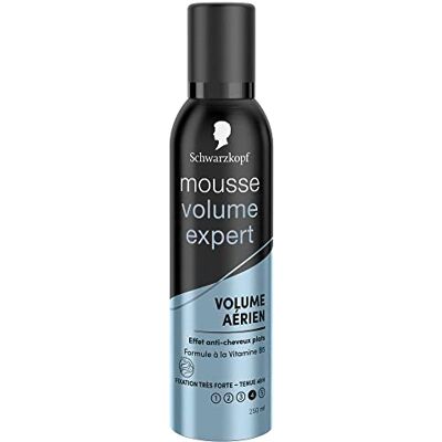 Schwarzkopf Mousse Coiffante Volume Expert Effet Anti-Cheveux Plats Formule à la Vitamine B5 Fixation Très Forte Tenue 48H 250 ml - Publicité Schwarzkopf Mousse Coiffante Volume Expert Effet Anti-Cheveux Plats Formule à la Vitamine B5 Fixation Très Forte Tenue 48H 250 ml - Publicité