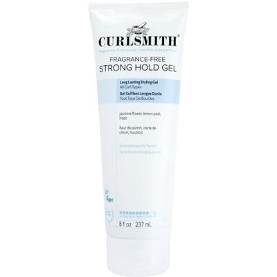 CURLSMITH Fragrance-Free Strong Hold Gel Gel à tenue forte & contrôle des frisottis pour boucles définies, testé dermatologiquement, pour tous types de boucles - Publicité CURLSMITH Fragrance-Free Strong Hold Gel Gel à tenue forte & contrôle des frisottis pour boucles définies, testé dermatologiquement, pour tous types de boucles - Publicité