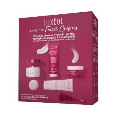 Luxéol Coffret Routine Frisés/Crépus Brosse démêlante offerte Pour Cheveux Texturés Shampooing & Après-Shampoing (2x250ml) + Masque & Crème de Soin (2x250 ml) Fabriqués en France - Publicité Luxéol Coffret Routine Frisés/Crépus Brosse démêlante offerte Pour Cheveux Texturés Shampooing & Après-Shampoing (2x250ml) + Masque & Crème de Soin (2x250 ml) Fabriqués en France - Publicité
