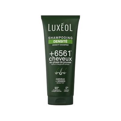 Luxéol LUXEOL Shampooing Densité +6561 Cheveux en phase de pousse* Augmente La Densité Capillaire 93% d'ingrédients d'origine naturelle Sans Silicones Fabriqué en France 200 ml - Publicité Luxéol LUXEOL Shampooing Densité +6561 Cheveux en phase de pousse* Augmente La Densité Capillaire 93% d'ingrédients d'origine naturelle Sans Silicones Fabriqué en France 200 ml - Publicité