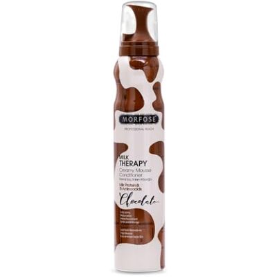 MORFOSE Mousse Soin Chocolat 200 ml – Après-shampooing en mousse aux protéines de lait & cacao – Volume, protection thermique & hydratation pour cheveux secs - Publicité MORFOSE Mousse Soin Chocolat 200 ml – Après-shampooing en mousse aux protéines de lait & cacao – Volume, protection thermique & hydratation pour cheveux secs - Publicité