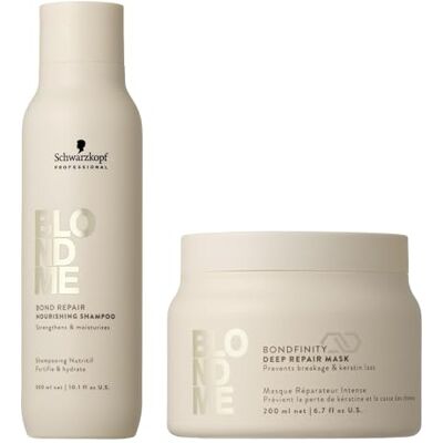 Schwarzkopf Professional BLONDME Routine Cheveux Épais Masque Repair Intense 200ml + Shampoing Lissant 300ml Duo - Publicité Schwarzkopf Professional BLONDME Routine Cheveux Épais Masque Repair Intense 200ml + Shampoing Lissant 300ml Duo - Publicité