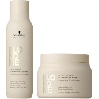Schwarzkopf Professional BLONDME Routine Cheveux Fins Bond Repair Nourishing Mask Masque Capillaire Réparateur + Bond Repair Brightening Shampoo Shampooing Anti Pollution 300ml Duo - Publicité Schwarzkopf Professional BLONDME Routine Cheveux Fins Bond Repair Nourishing Mask Masque Capillaire Réparateur + Bond Repair Brightening Shampoo Shampooing Anti Pollution 300ml Duo - Publicité