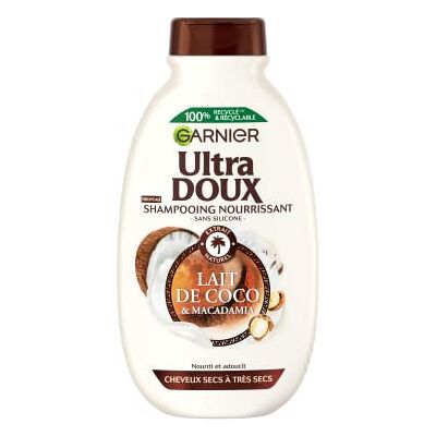 Garnier Ultra Doux Lait de Coco Macadamia Shampooing Nourrissant au Lait de coco et Macadamia 250ml - Publicité Garnier Ultra Doux Lait de Coco Macadamia Shampooing Nourrissant au Lait de coco et Macadamia 250ml - Publicité