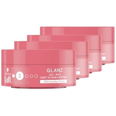 TAFT Schwarzkopf Gel Wax Cire Coiffante Brillance Éclatante (4 x 75 ml) pour Finition Douce, Végétalienne - Publicité TAFT Schwarzkopf Gel Wax Cire Coiffante Brillance Éclatante (4 x 75 ml) pour Finition Douce, Végétalienne - Publicité