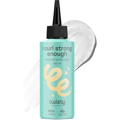 Twisty I Curl Strong Enough – Exfoliant enzymatique du cuir chevelu avec acides AHA – Purifiant et favorise la microcirculation, 98 % naturel, sans silicones – 150 ml - Publicité Twisty I Curl Strong Enough – Exfoliant enzymatique du cuir chevelu avec acides AHA – Purifiant et favorise la microcirculation, 98 % naturel, sans silicones – 150 ml - Publicité