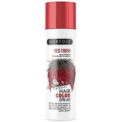 MORFOSE Red Crush Temporary Hair Color Spray 150ml Spray teinture capillaire temporaire Couleurs tendance et éclatantes avec tenue jusqu'à 24 heures, facile à enlever au lavage. Publicité MORFOSE Red Crush Temporary Hair Color Spray 150ml Spray teinture capillaire temporaire Couleurs tendance et éclatantes avec tenue jusqu'à 24 heures, facile à enlever au lavage. Publicité