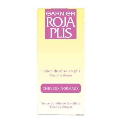 Garnier Roja Plis Mise en plis Lotion cheveux normaux - Publicité Garnier Roja Plis Mise en plis Lotion cheveux normaux - Publicité