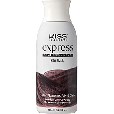 Kiss Color Semi- Permanent Black 3.5oz by - Publicité Kiss Color Semi- Permanent Black 3.5oz by - Publicité