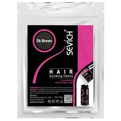 SEVICH Recharge de fibres capillaires naturelles de kératine pour cheveux 100 g Marron foncé - Publicité SEVICH Recharge de fibres capillaires naturelles de kératine pour cheveux 100 g Marron foncé - Publicité