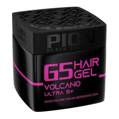 Pion - G5 Volcano Black Edition - Hair Gel - Publicité Pion - G5 Volcano Black Edition - Hair Gel - Publicité