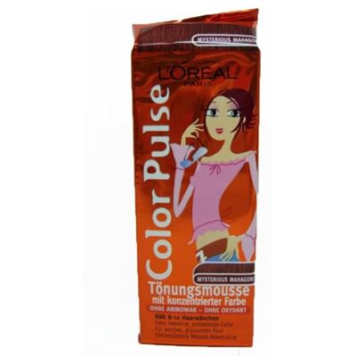 Garnier L'OREAL COULEUR PULSE AUBURN VITAMIN COLORATION SEMIPERMANENTE POUR CHEVEUX - Publicité Garnier L'OREAL COULEUR PULSE AUBURN VITAMIN COLORATION SEMIPERMANENTE POUR CHEVEUX - Publicité