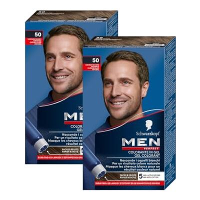 Schwarzkopf Men Perfect Gel Colorant Anti-Cheveux Blancs Homme Coloration Résultat Naturel – Application rapide et facile Sans Ammoniaque Châtain Clair 50 Lot de 2 - Publicité Schwarzkopf Men Perfect Gel Colorant Anti-Cheveux Blancs Homme Coloration Résultat Naturel – Application rapide et facile Sans Ammoniaque Châtain Clair 50 Lot de 2 - Publicité
