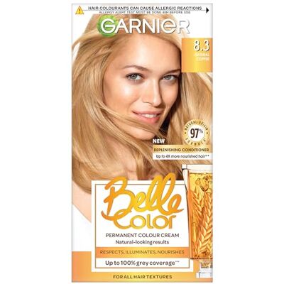 Garnier Belle Color 8.3 Teinture capillaire naturelle blond doré - Publicité Garnier Belle Color 8.3 Teinture capillaire naturelle blond doré - Publicité
