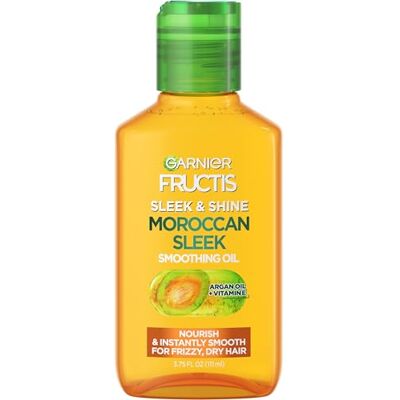 Garnier lisse et brillant élégant et traitement à l'huile marocaine pour cheveux rebelles et frisés secs fluide 3,75 ml - Publicité Garnier lisse et brillant élégant et traitement à l'huile marocaine pour cheveux rebelles et frisés secs fluide 3,75 ml - Publicité