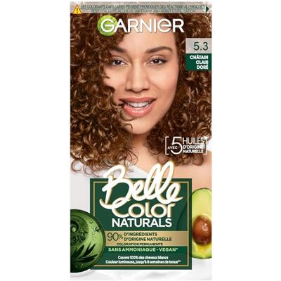 Garnier Belle Color Naturals Coloration permanente Châtain 5.3 Châtain Clair Doré - Publicité Garnier Belle Color Naturals Coloration permanente Châtain 5.3 Châtain Clair Doré - Publicité