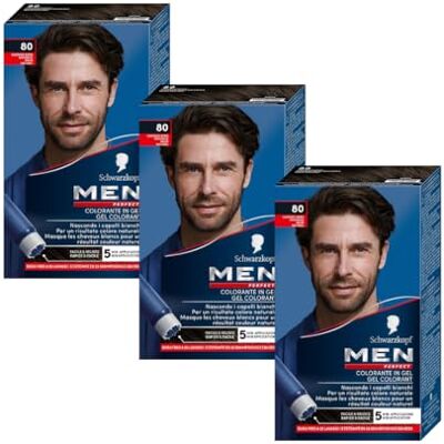 Schwarzkopf Men Perfect Gel Colorant Anti-Cheveux Blancs Homme Coloration Cheveux Homme Résultat Naturel – Application rapide et facile Sans Ammoniaque Brun Naturel 80 - Publicité Schwarzkopf Men Perfect Gel Colorant Anti-Cheveux Blancs Homme Coloration Cheveux Homme Résultat Naturel – Application rapide et facile Sans Ammoniaque Brun Naturel 80 - Publicité