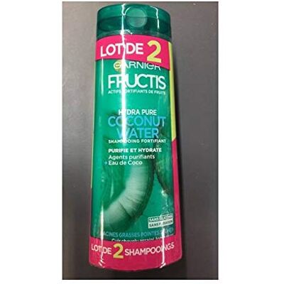 Garnier FRUCTIS Shampoing COCONUT WATER Purifie Lot de 2x250ml - Publicité Garnier FRUCTIS Shampoing COCONUT WATER Purifie Lot de 2x250ml - Publicité