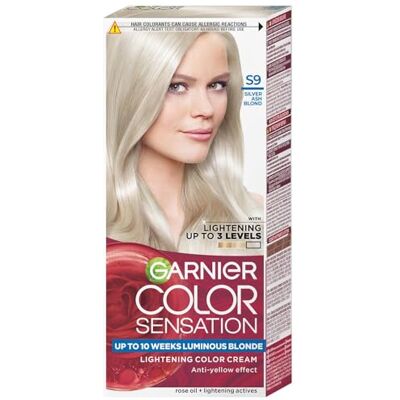 Garnier Color Sensation Vivids Blonde Coloration Permanente Silver Ash Blonde S9 x 2 - Publicité Garnier Color Sensation Vivids Blonde Coloration Permanente Silver Ash Blonde S9 x 2 - Publicité