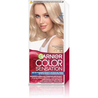 Garnier Color Sensation Cream Coloring 111 Silver Super-bright blond - Publicité Garnier Color Sensation Cream Coloring 111 Silver Super-bright blond - Publicité