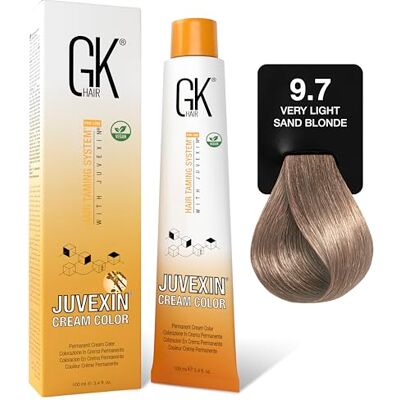 GK Hair - Juvexin - Blond sable très clair - Hair Dye - Publicité GK Hair - Juvexin - Blond sable très clair - Hair Dye - Publicité