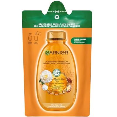 Shampoing Garnier Argan & Camélia - Nourrissant & Éclaircissant - Publicité Shampoing Garnier Argan & Camélia - Nourrissant & Éclaircissant - Publicité