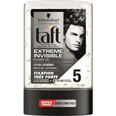 Schwarzkopf Taft Extrême Invisible Fixation très Forte 5 Power Gel 300ml (lot de - Publicité Schwarzkopf Taft Extrême Invisible Fixation très Forte 5 Power Gel 300ml (lot de - Publicité