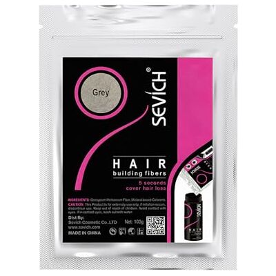 SEVICH Lot de 100 g de cheveux pour perte de cheveux ou cheveux tombants Pour homme et femme Gris - Publicité SEVICH Lot de 100 g de cheveux pour perte de cheveux ou cheveux tombants Pour homme et femme Gris - Publicité